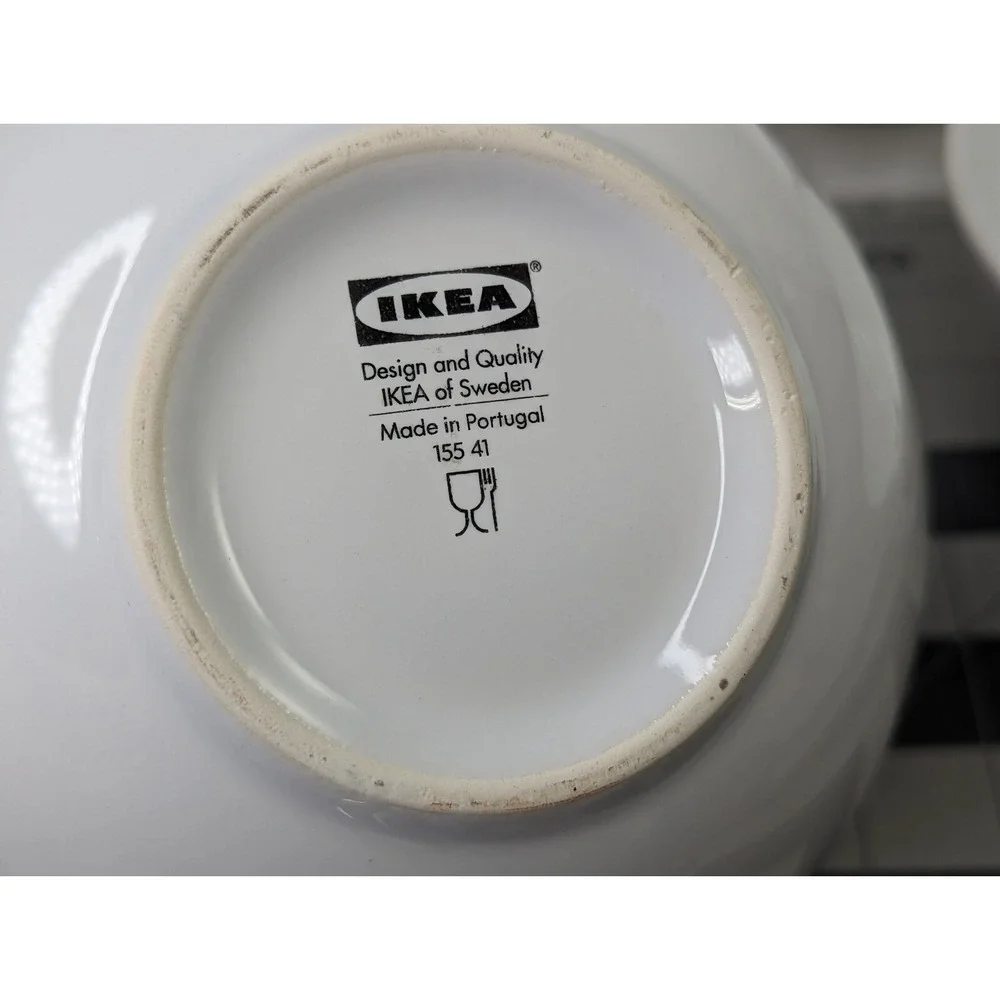 IKEA Blue Star White Bowl‎ Lot of 4 155 41